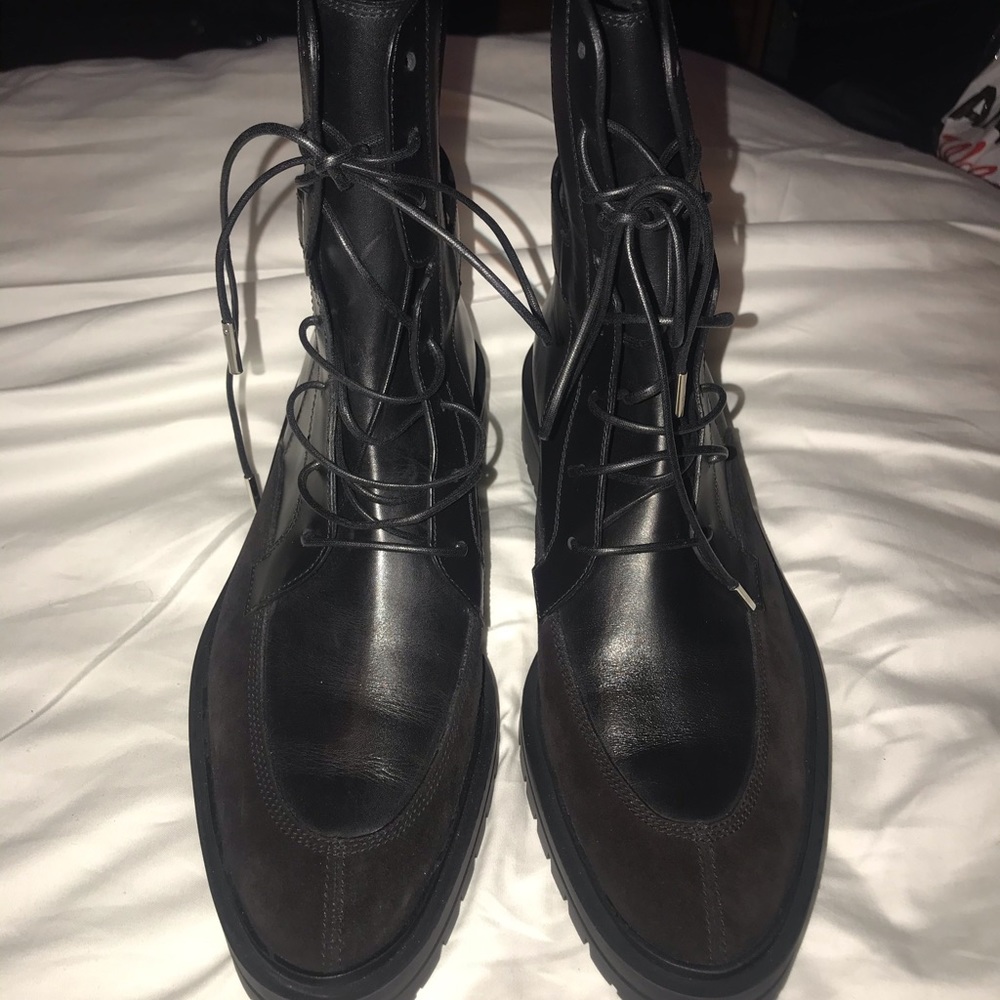 Givenchy Aviator Leather/Suede Ankle Boot. - image 4